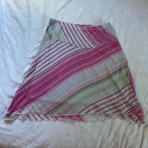Forever 21 Mesh Pink Y2K Skirt